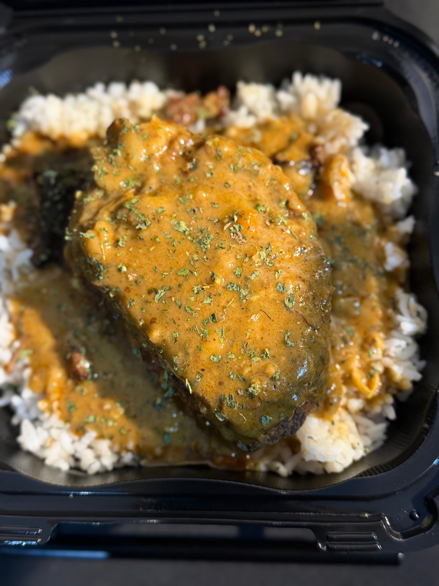 Smothered Chicken Plate from Lovie Mae's Kitchen